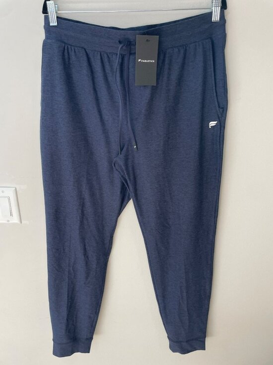 Fabletics Pants - Fabletics Cloud Jersey Jogger Pants Navy Heather Women's Size L Regular 29" NWT